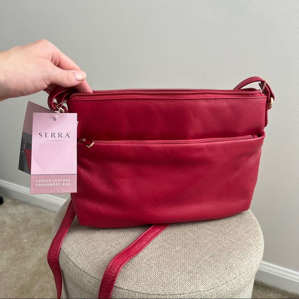 Red Crossbody Leather Bag